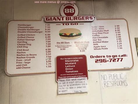 giant 88 burger|88 giant burgers pine grove.